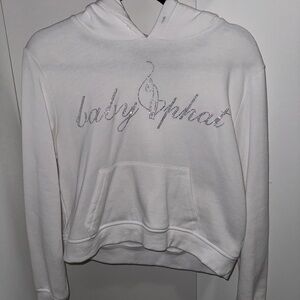 Baby phat rhinestone cropped hoodie
